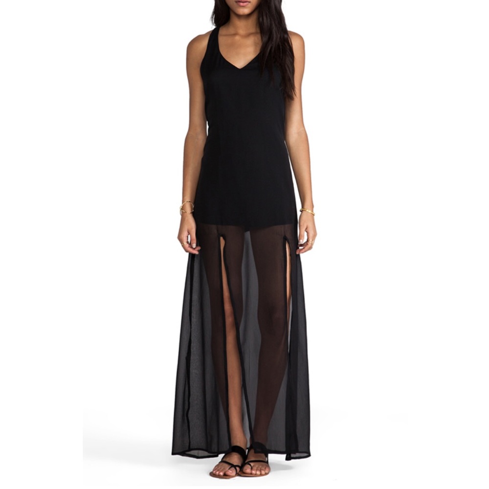 RVCA Glenn Racerback V-Neck Dress - Black NWT